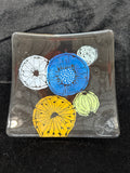 #261 6x6  doodle glass plate