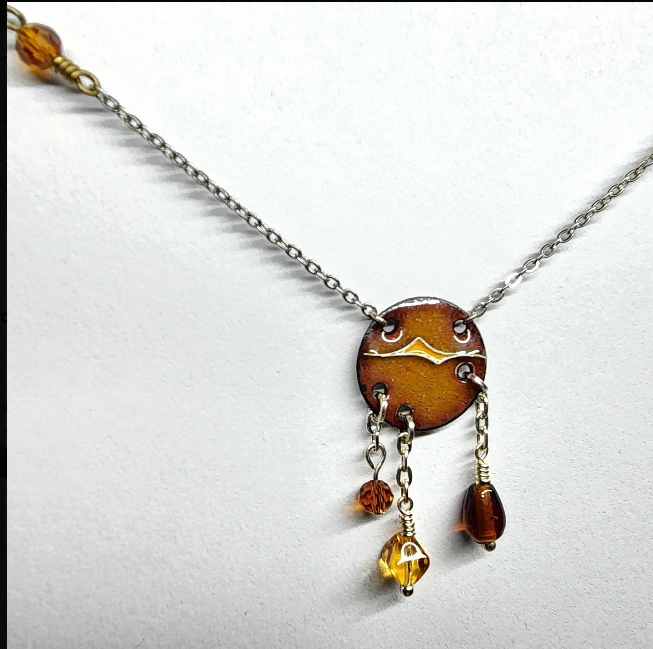 Necklace: cloisonne enamel from memories with mica CL N3