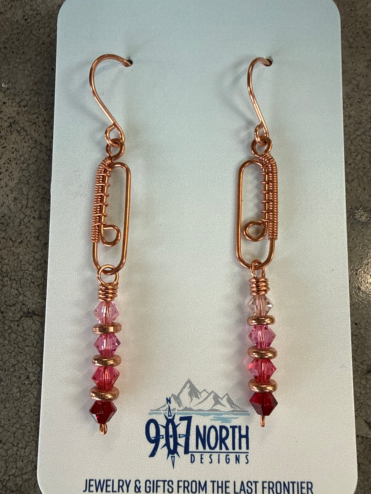 #1375 Copper Paperclip w/ Ombré Swarovski