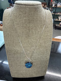 #334 Fused Glass Pendant Necklace