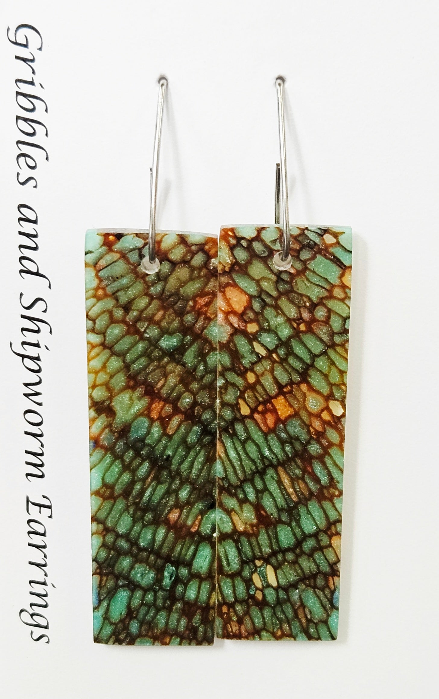 Alaskan Made Gribbles and ship worm resin cast Earrings