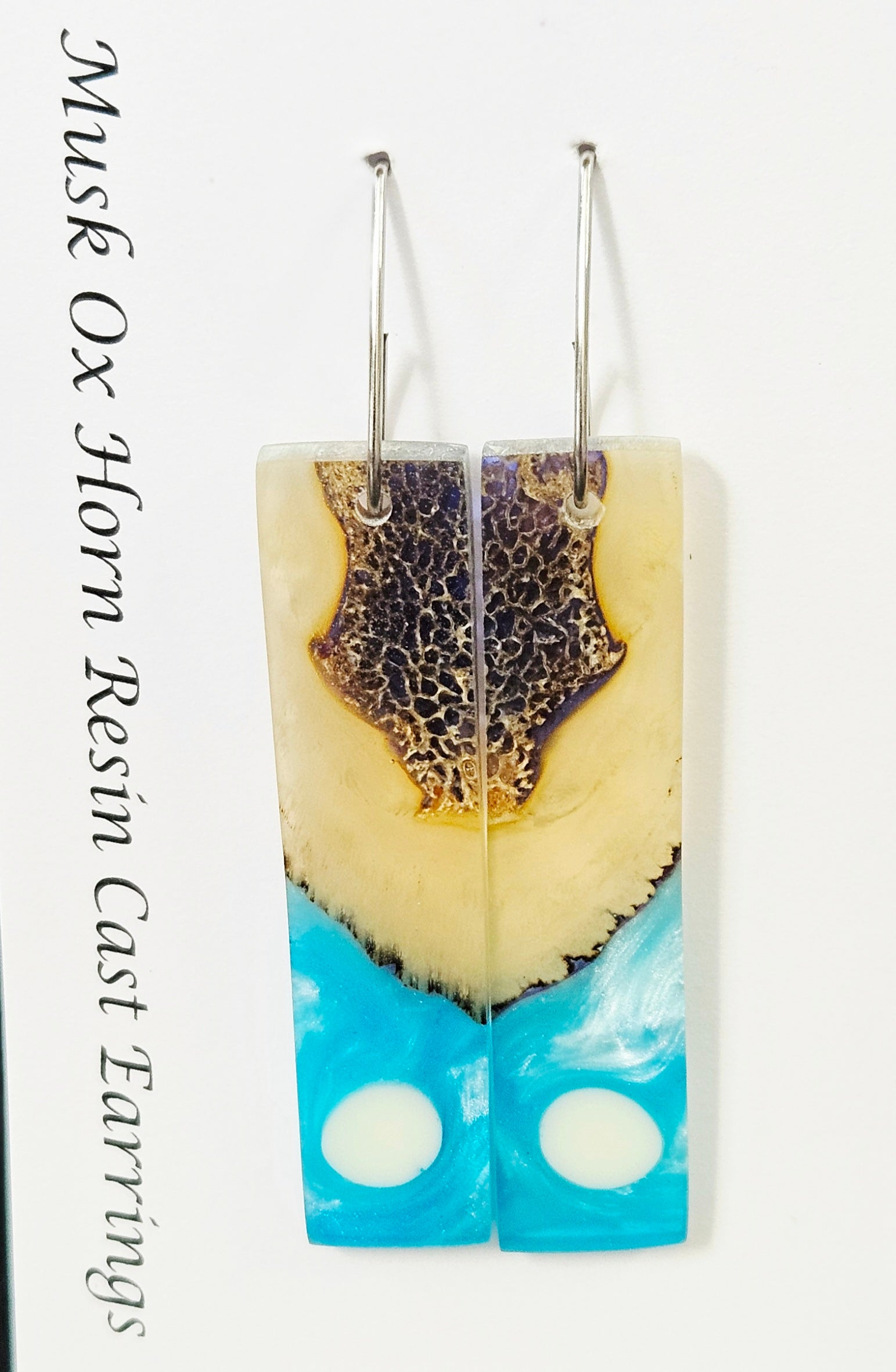 Alaskan Made Gribbles and ship worm resin cast Earrings