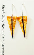 Alaskan Made Birch Burl Resin Cast Earrings
