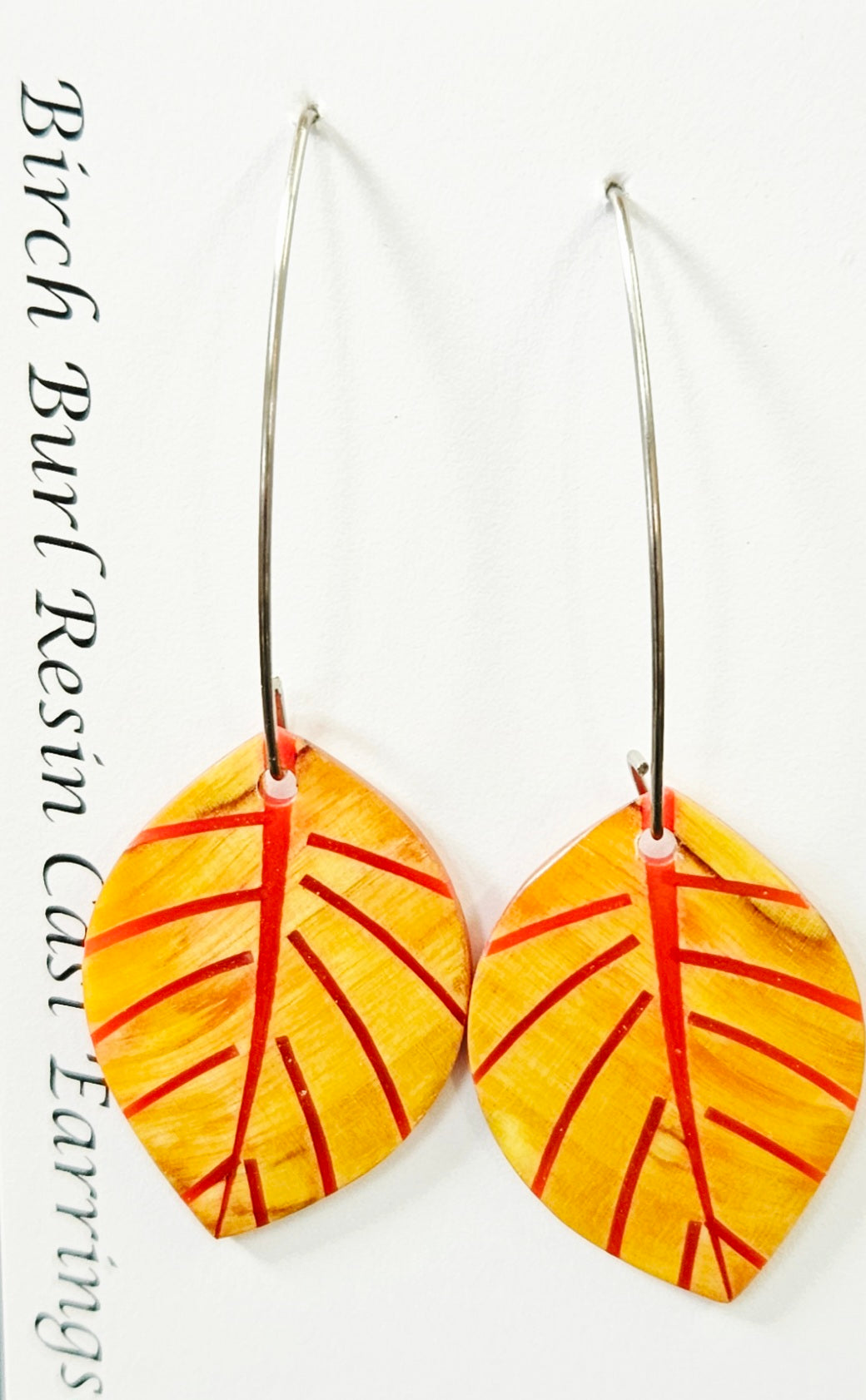 Alaskan Made Birch Burl Resin Cast Earrings