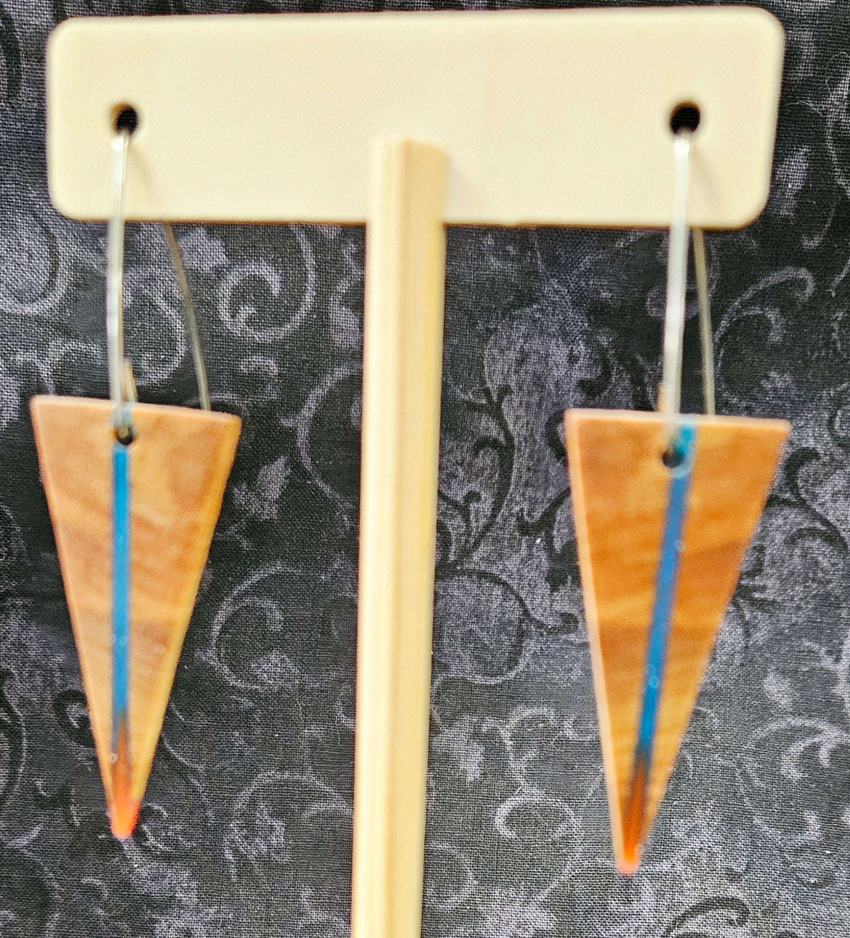 Alaskan Made Birch Burl Resin Cast Earrings