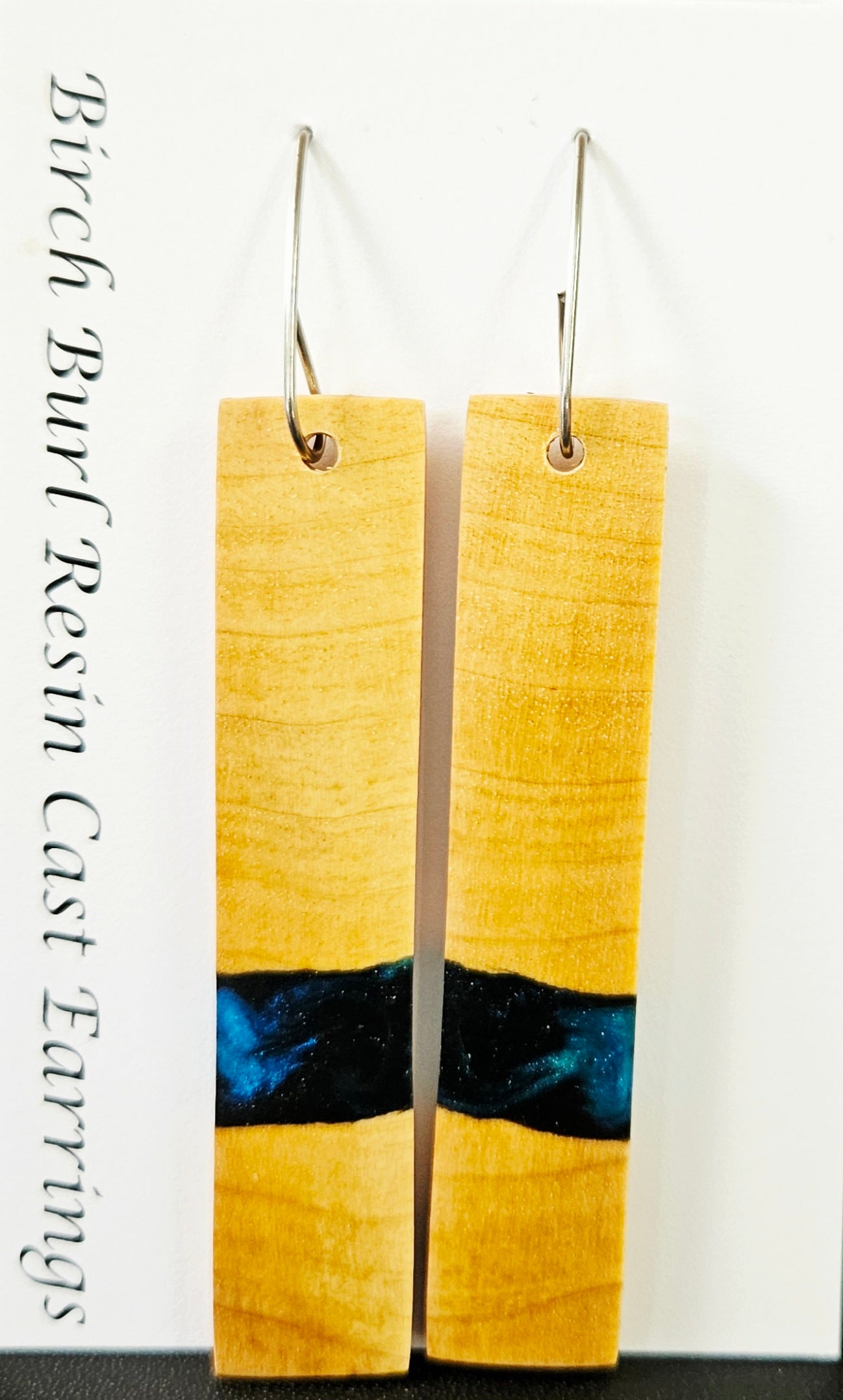 Alaskan Made Birch Burl Resin Cast Earrings