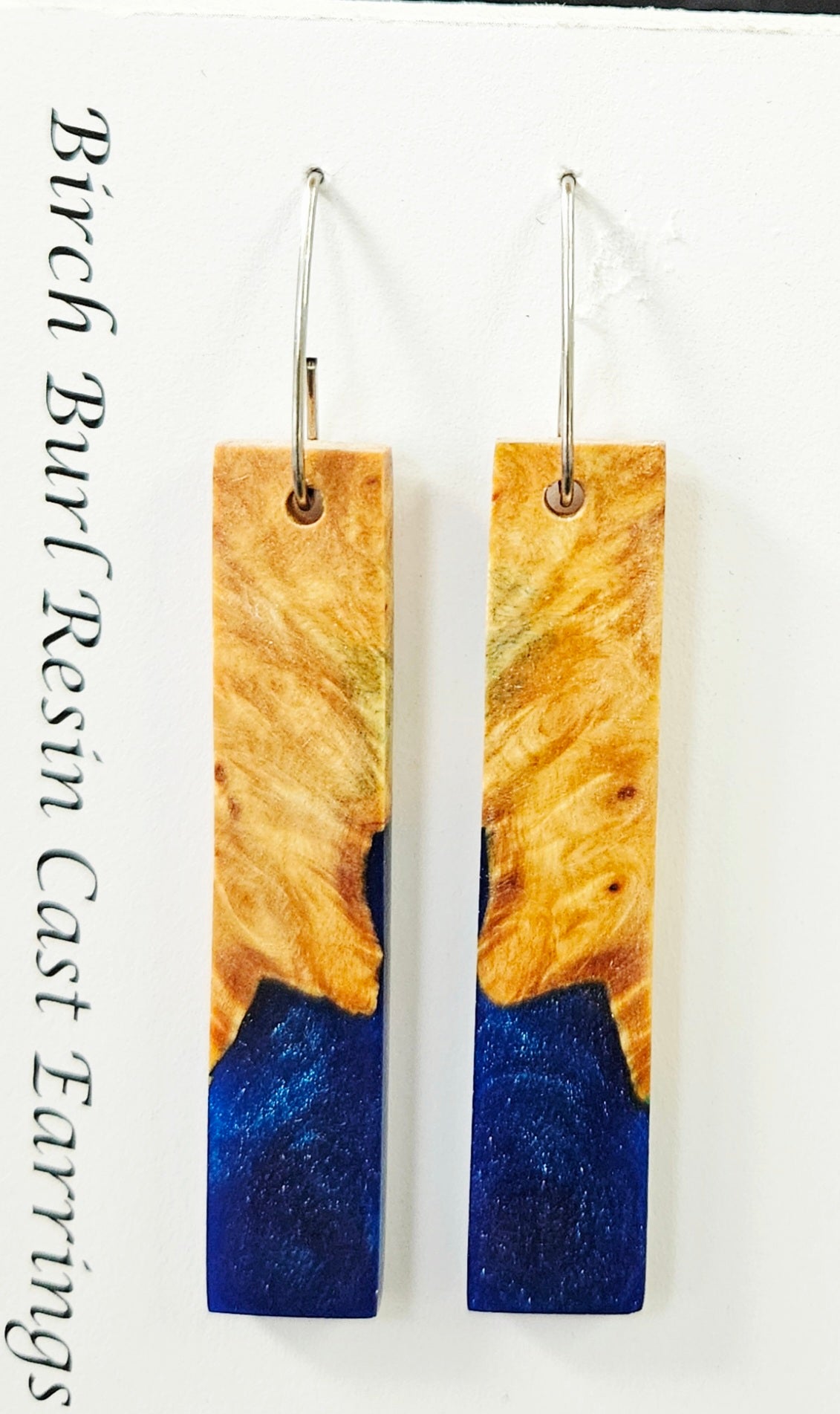Alaskan Made Birch Burl Resin Cast Earrings