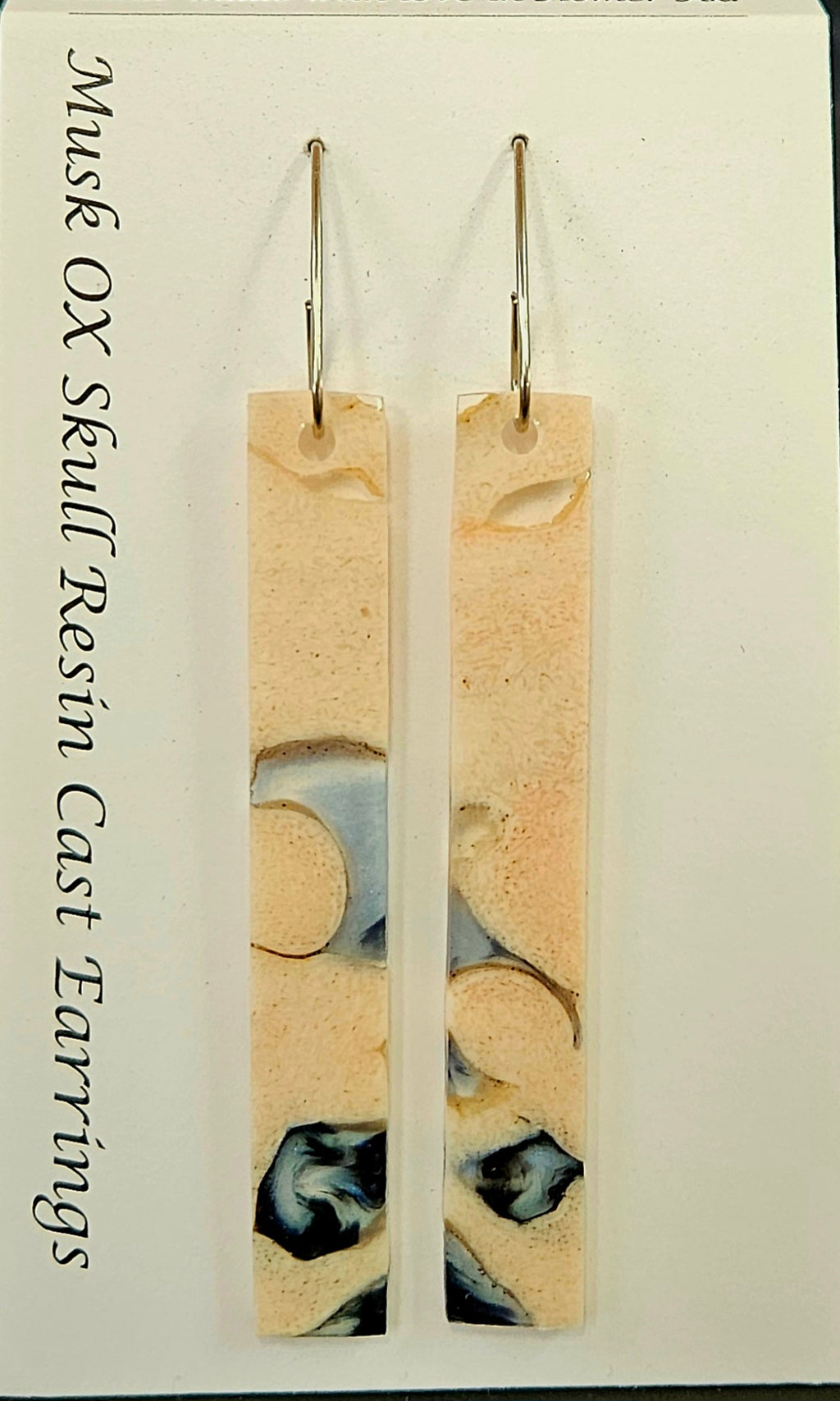 Alaskan Made Musk Ox Horn Resin Cast Earrings