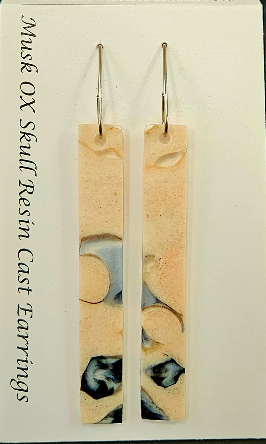 Alaskan Made Musk Ox Horn Resin Cast Earrings