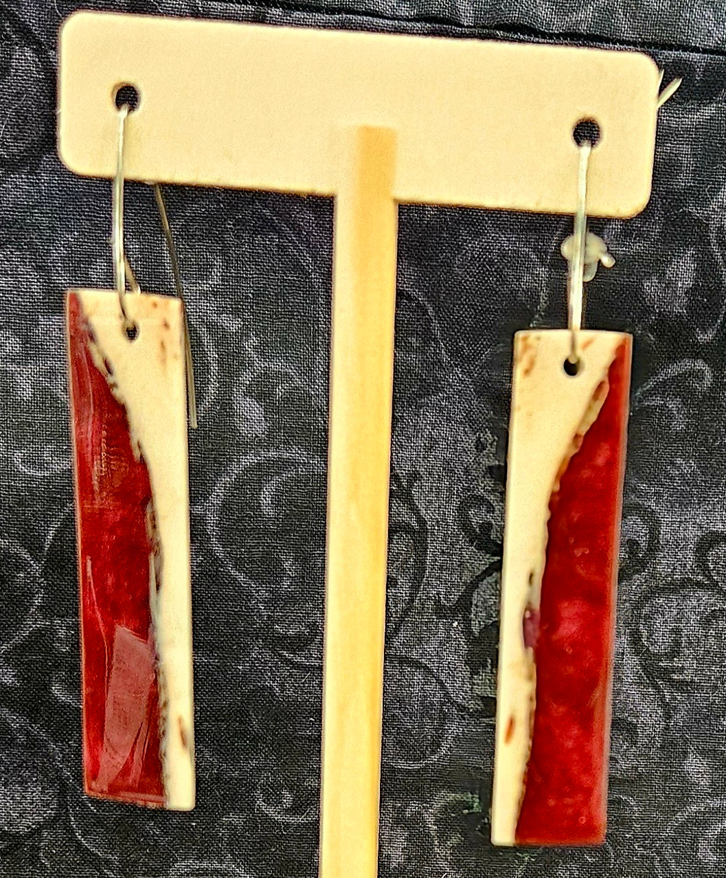 Alaskan Made Musk Ox Horn Resin Cast Earrings