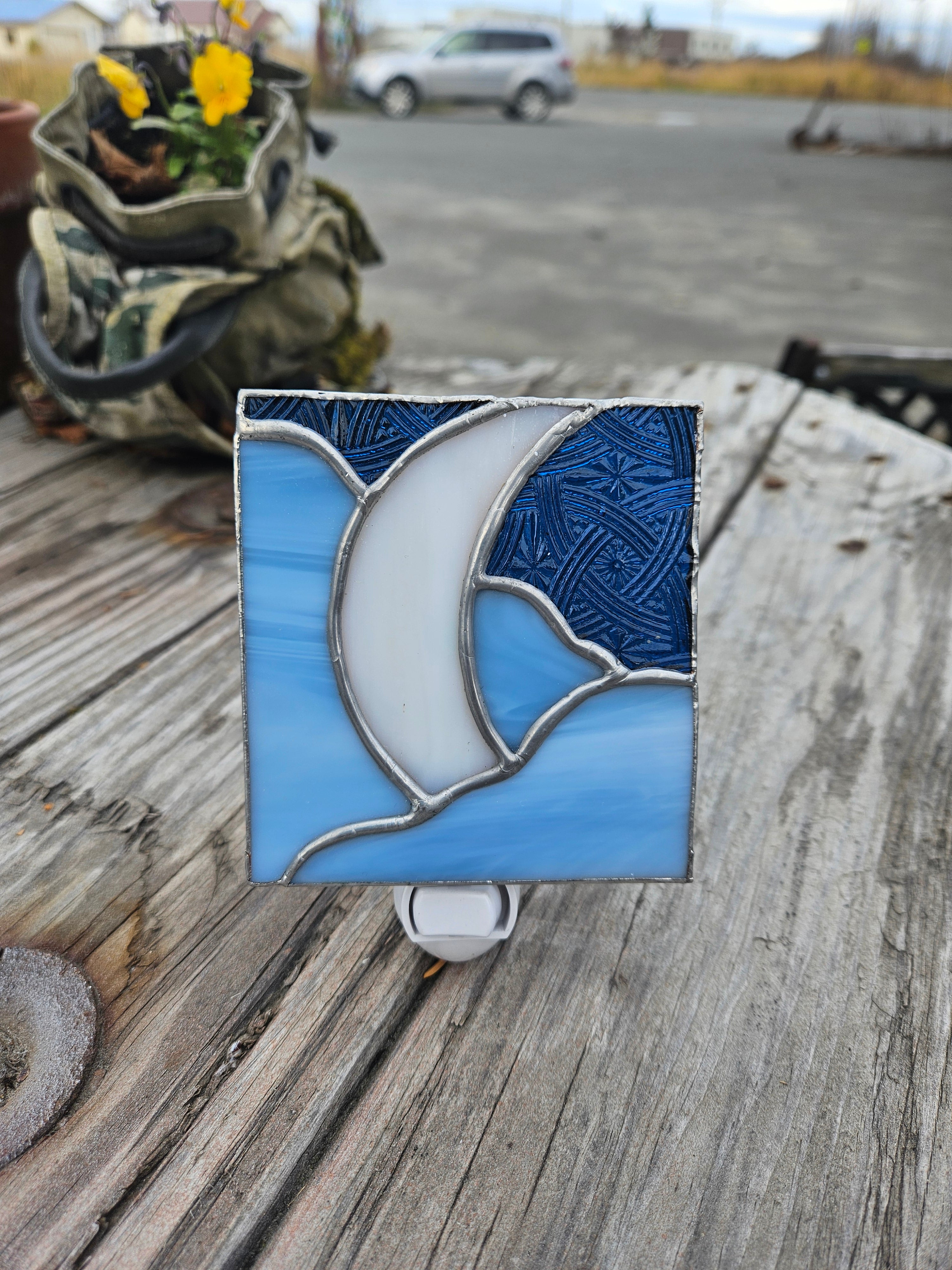 Night lite, stained glass