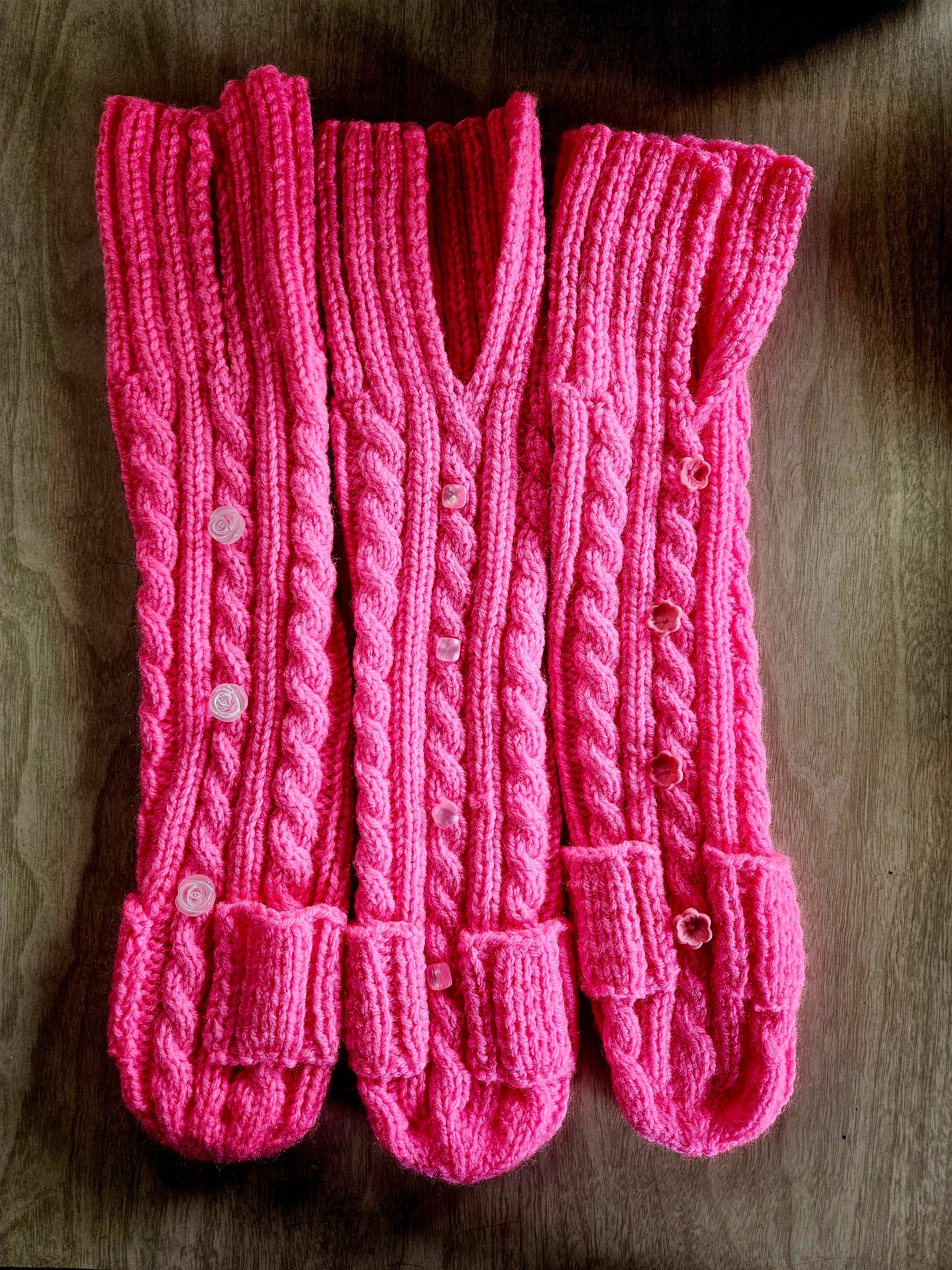 Bottle Sweater Plain Cardigans