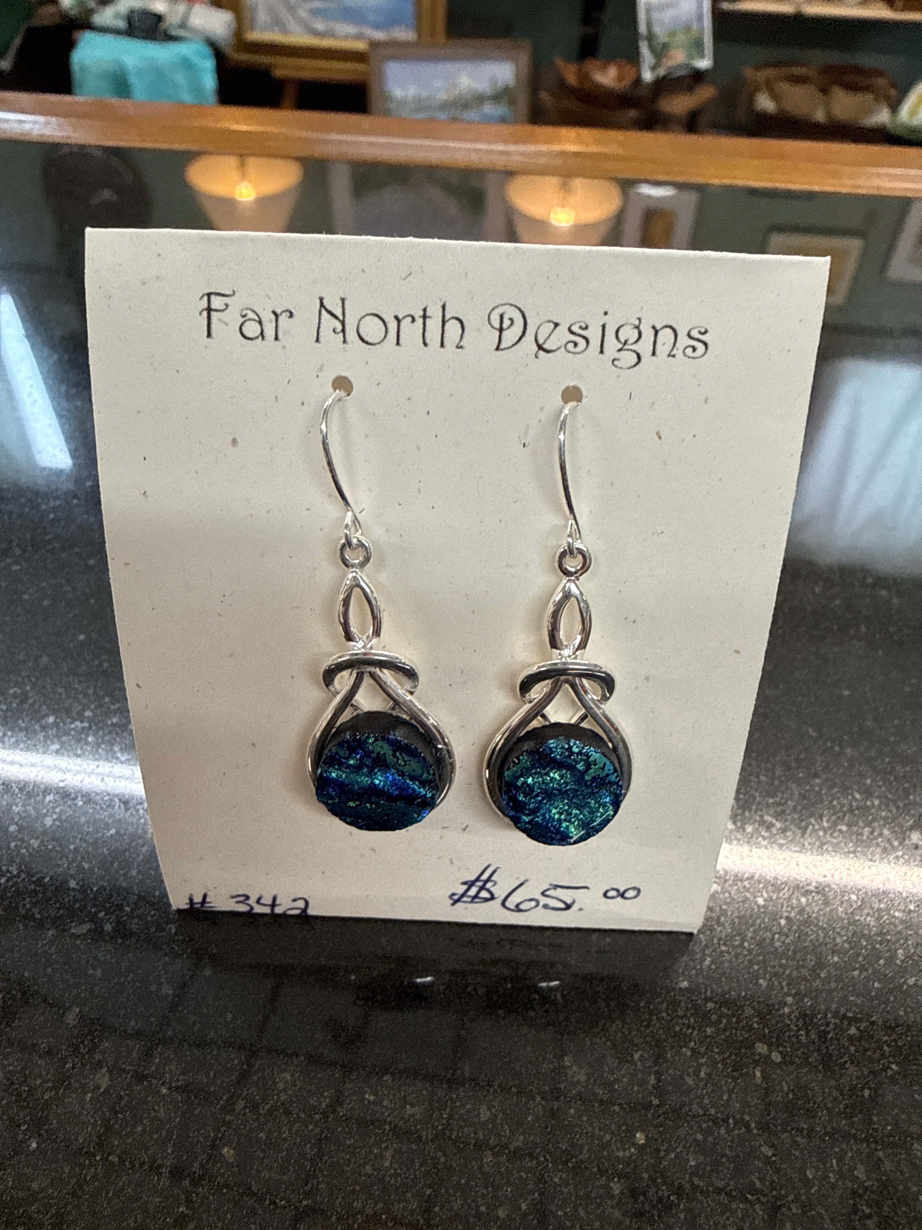 #342 Fused Glass Earrings