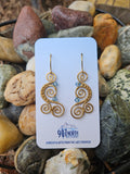 #1067 907 lmm brass wire with blue crystal