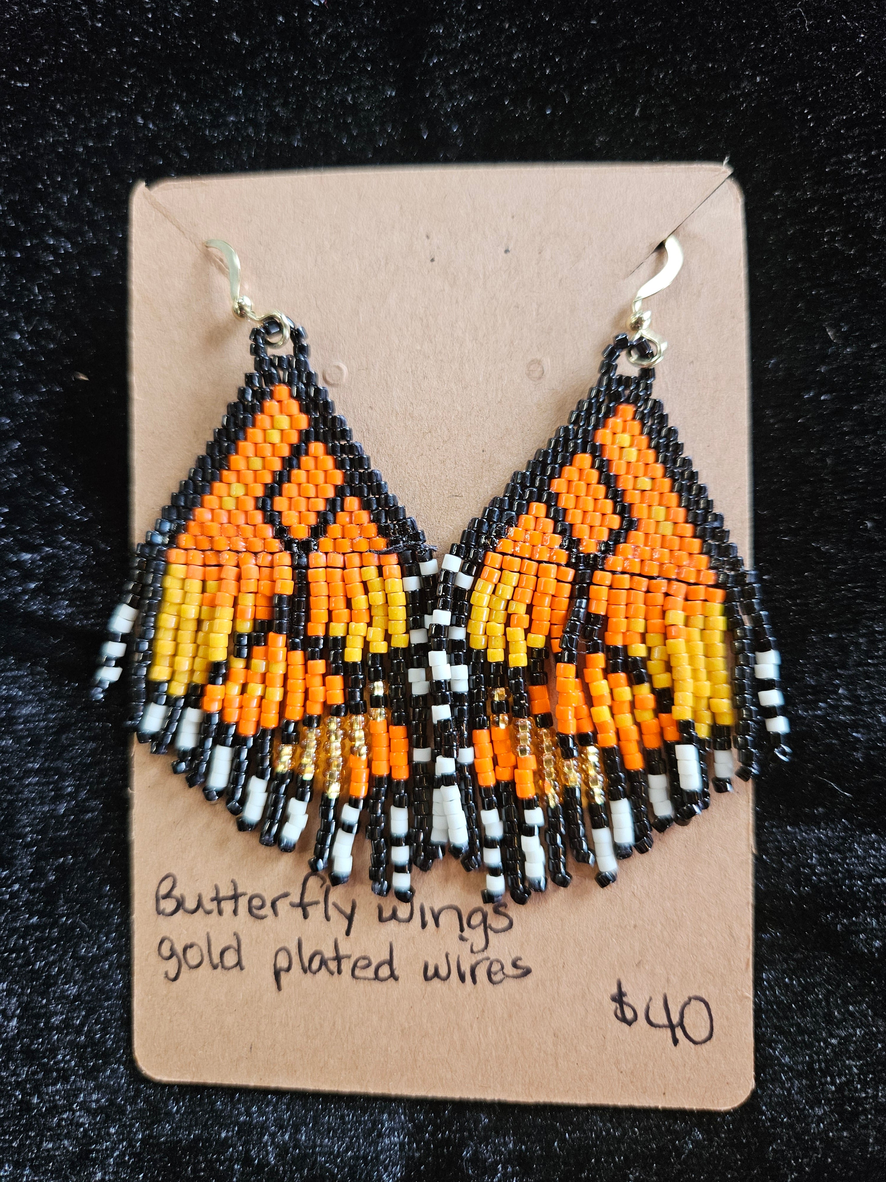 RH17 : Butterfly wings with gold plated wires