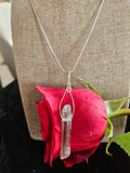 RH40: Smokey quartz with sterling wire and chain