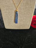 RH41: Lapis Lazuli, gold wire with 16 inch chain