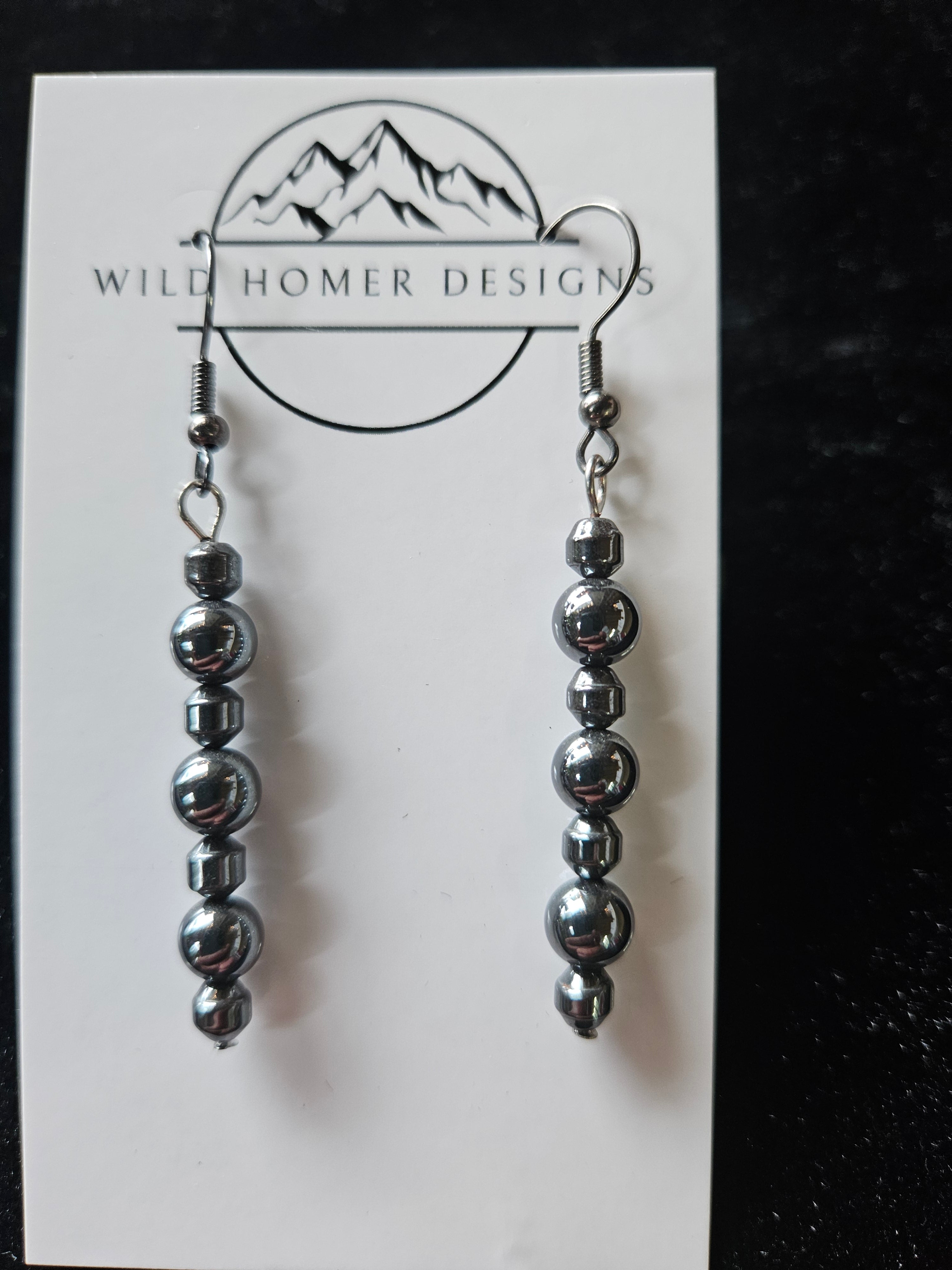 LT3: Hematite beaded earrings