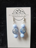 LT4; Crab fire agate earrings