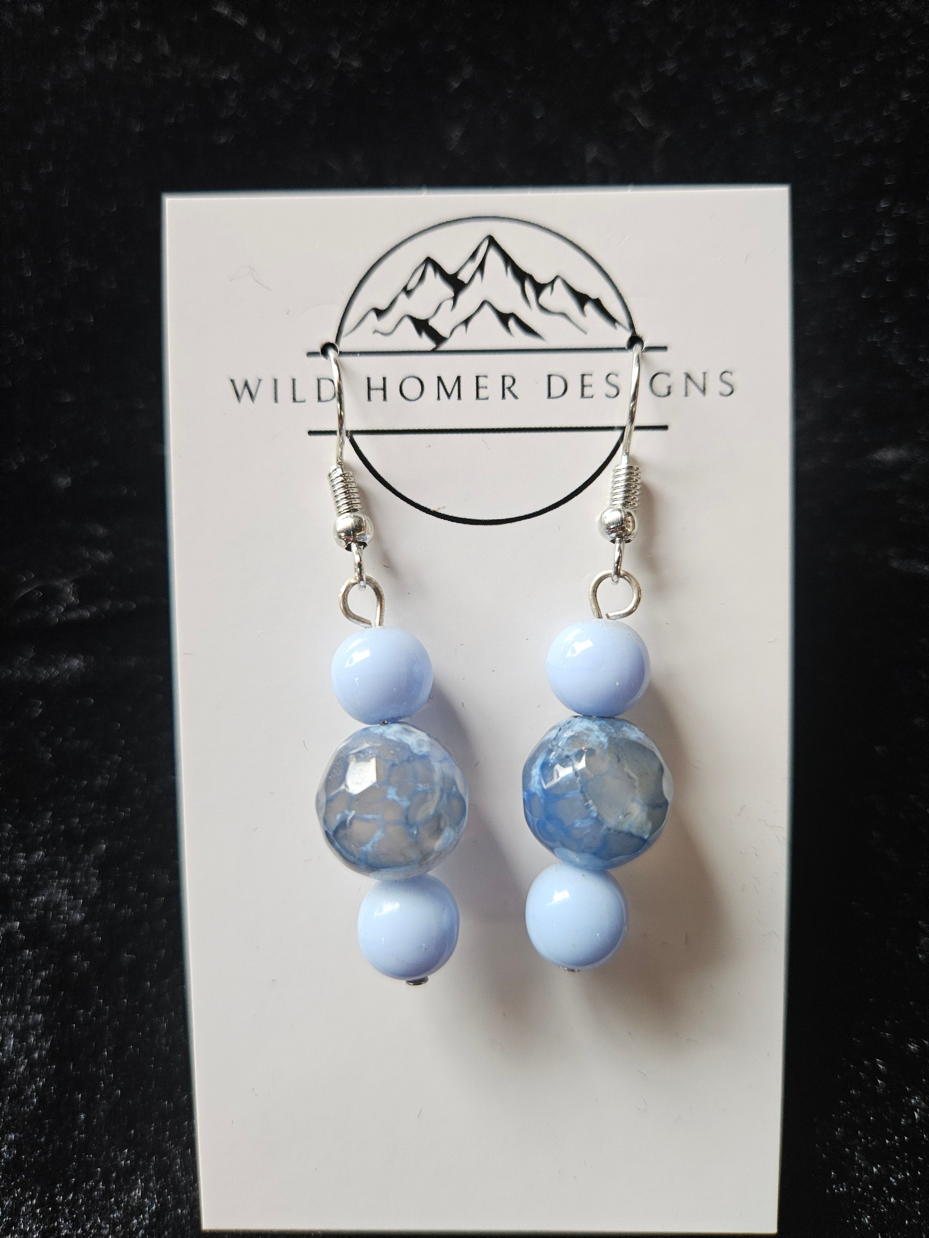 LT4; Crab fire agate earrings