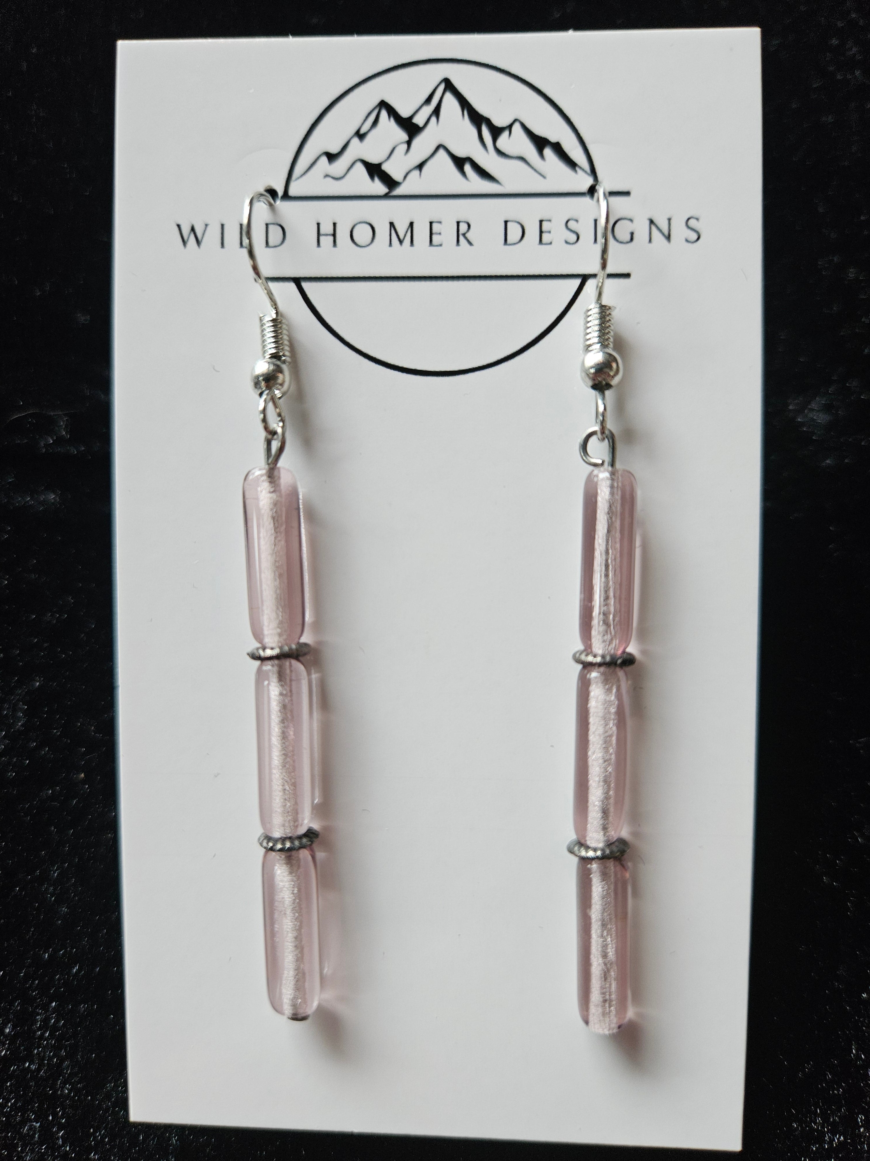 LT6; VINTAGE GLASS BEAD EARRINGS