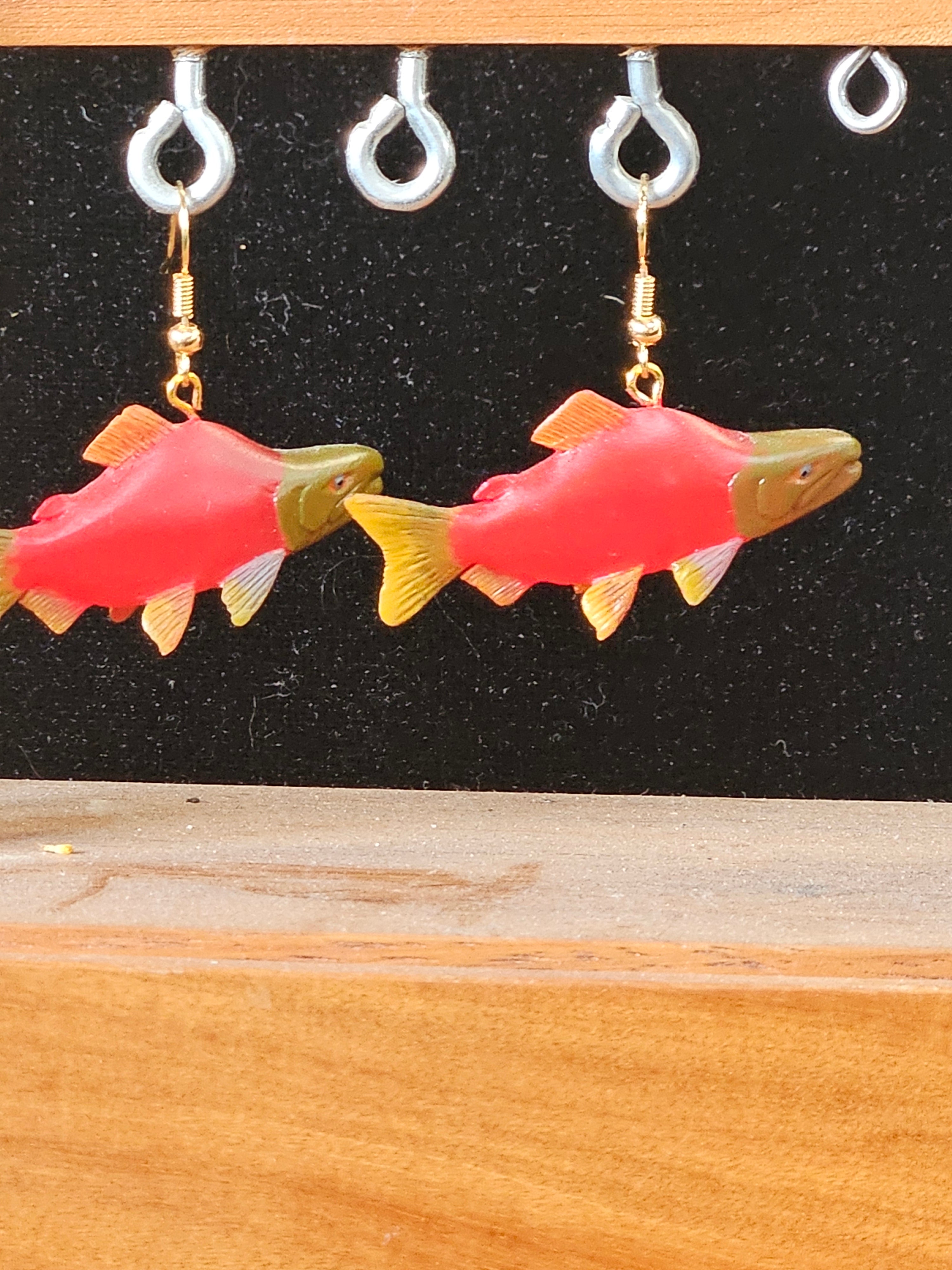 Salmon earrings
