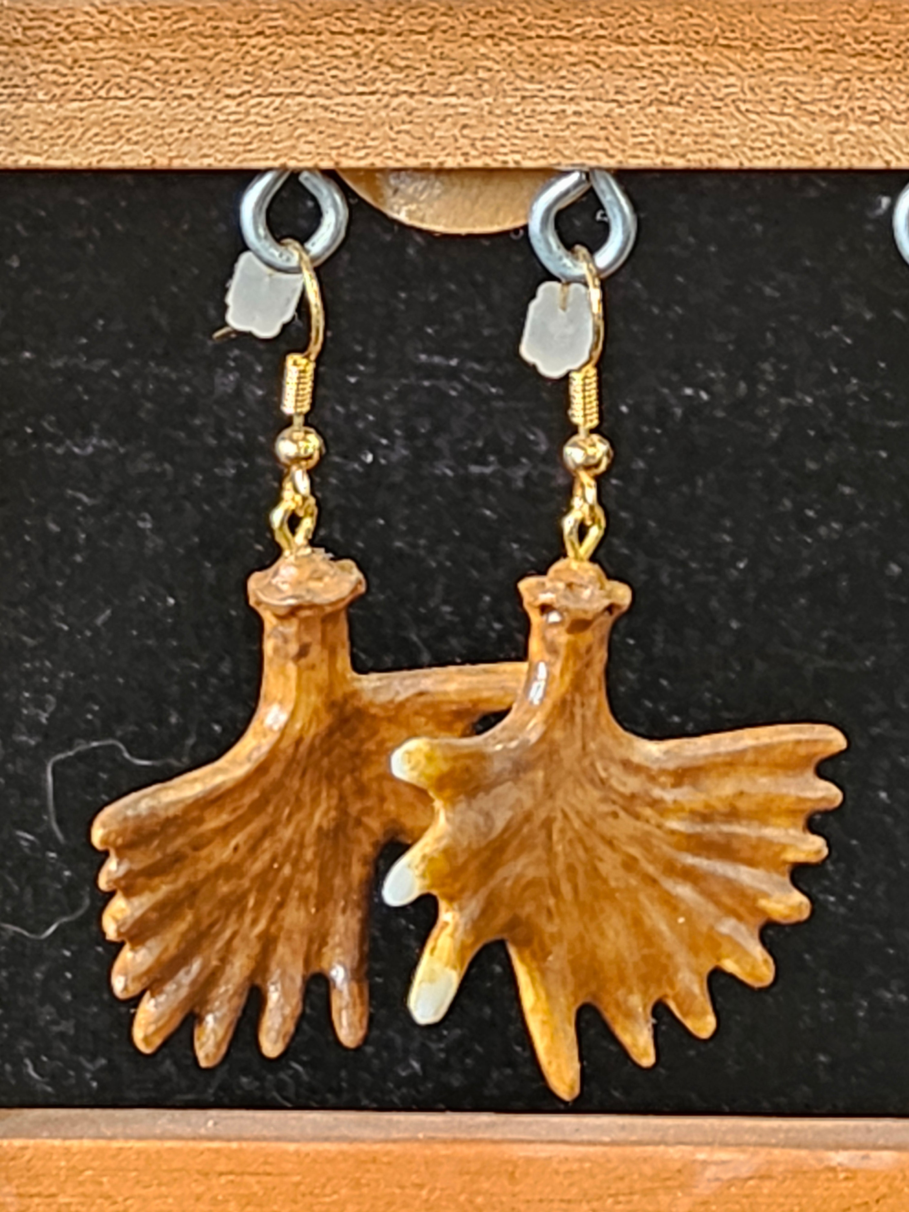 Moose antler earrings