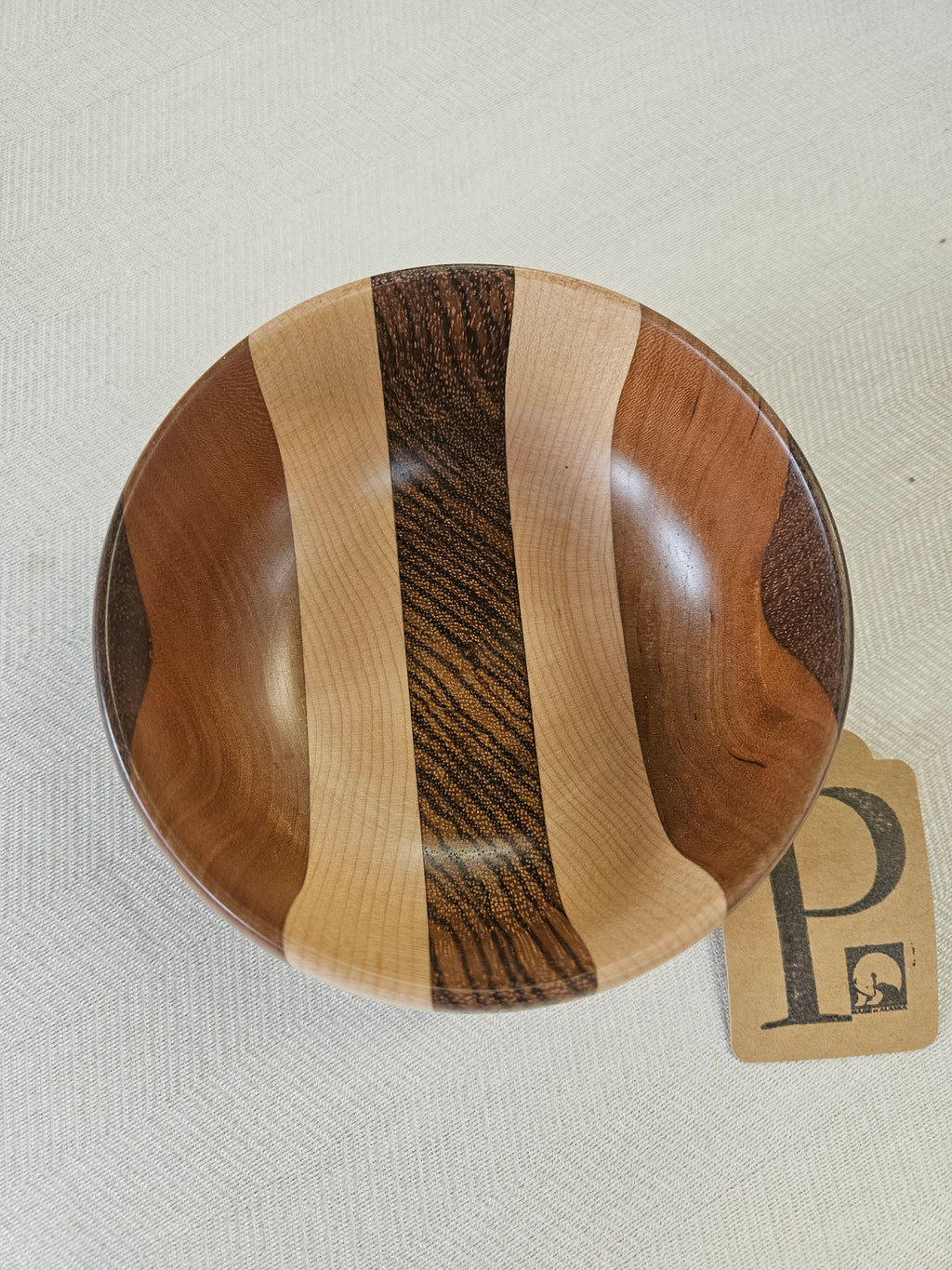 #25 zebrawood maple cherry walnut bowl (5 inch diameter)