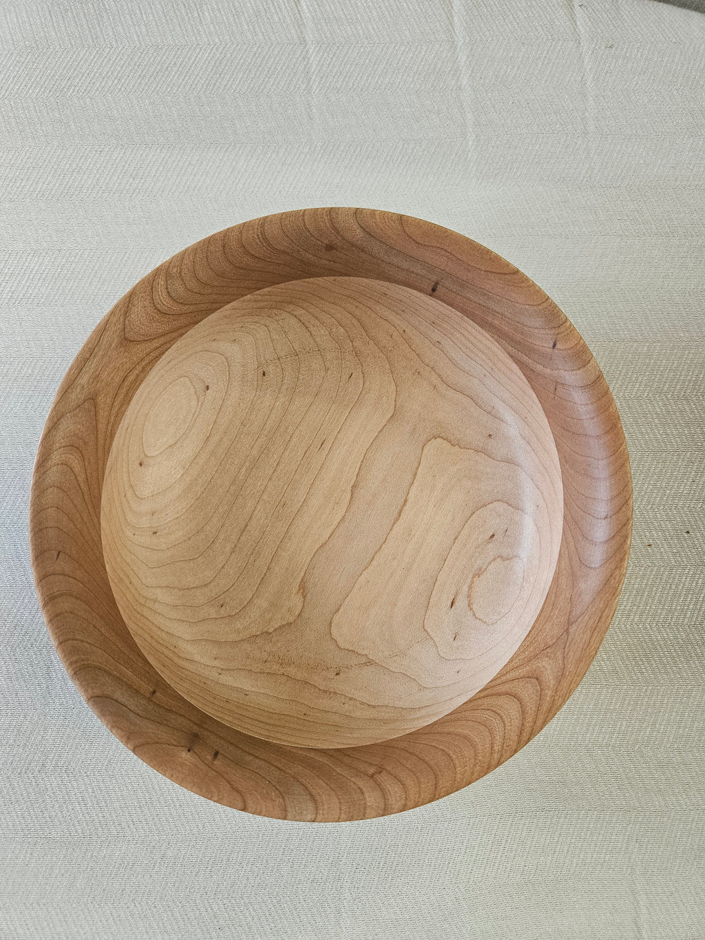 #19 maple and cherry lg bowl with ak 7.5 in. Diameter