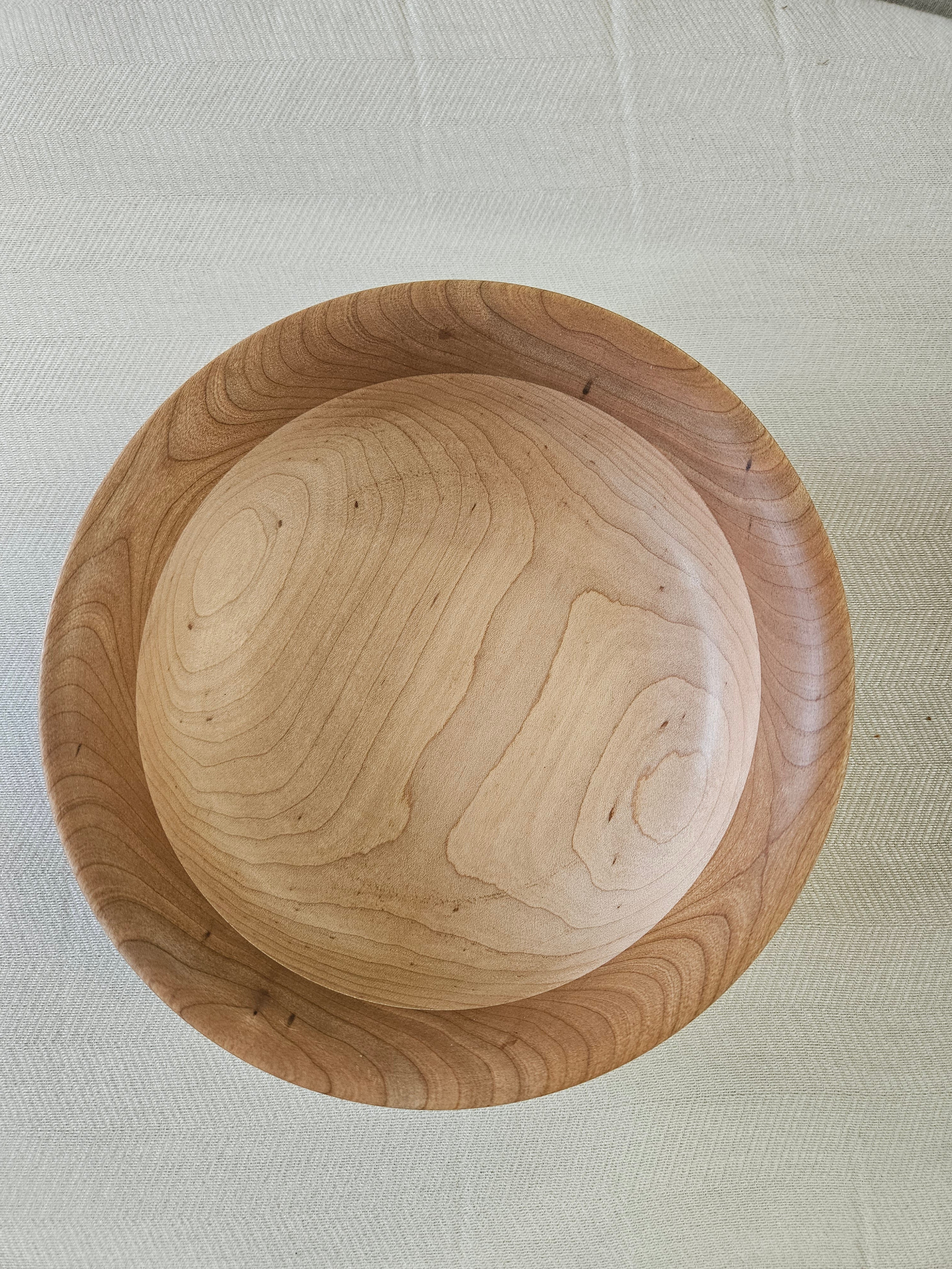 #19 maple and cherry lg bowl with ak 7.5 in. Diameter