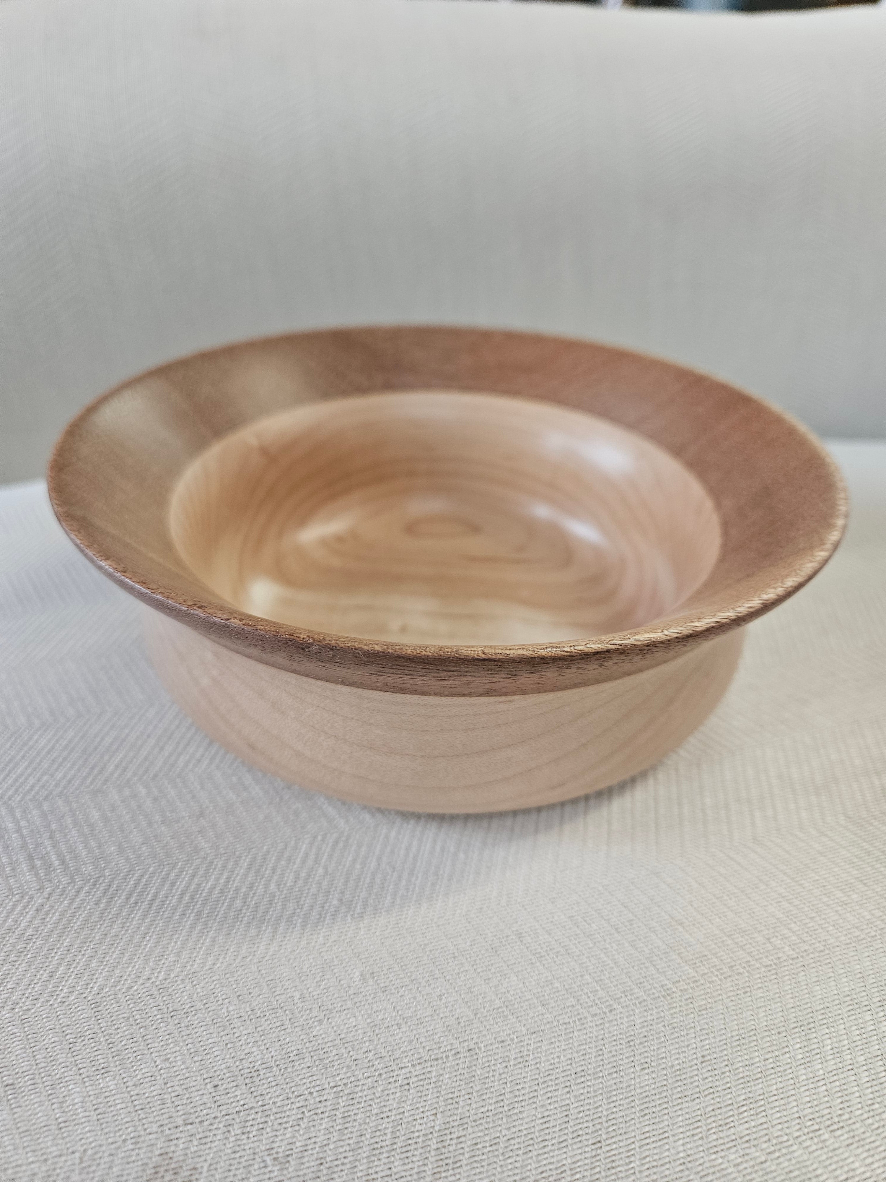 #14 mahogony and maple bowl (6.5 in. Diameter