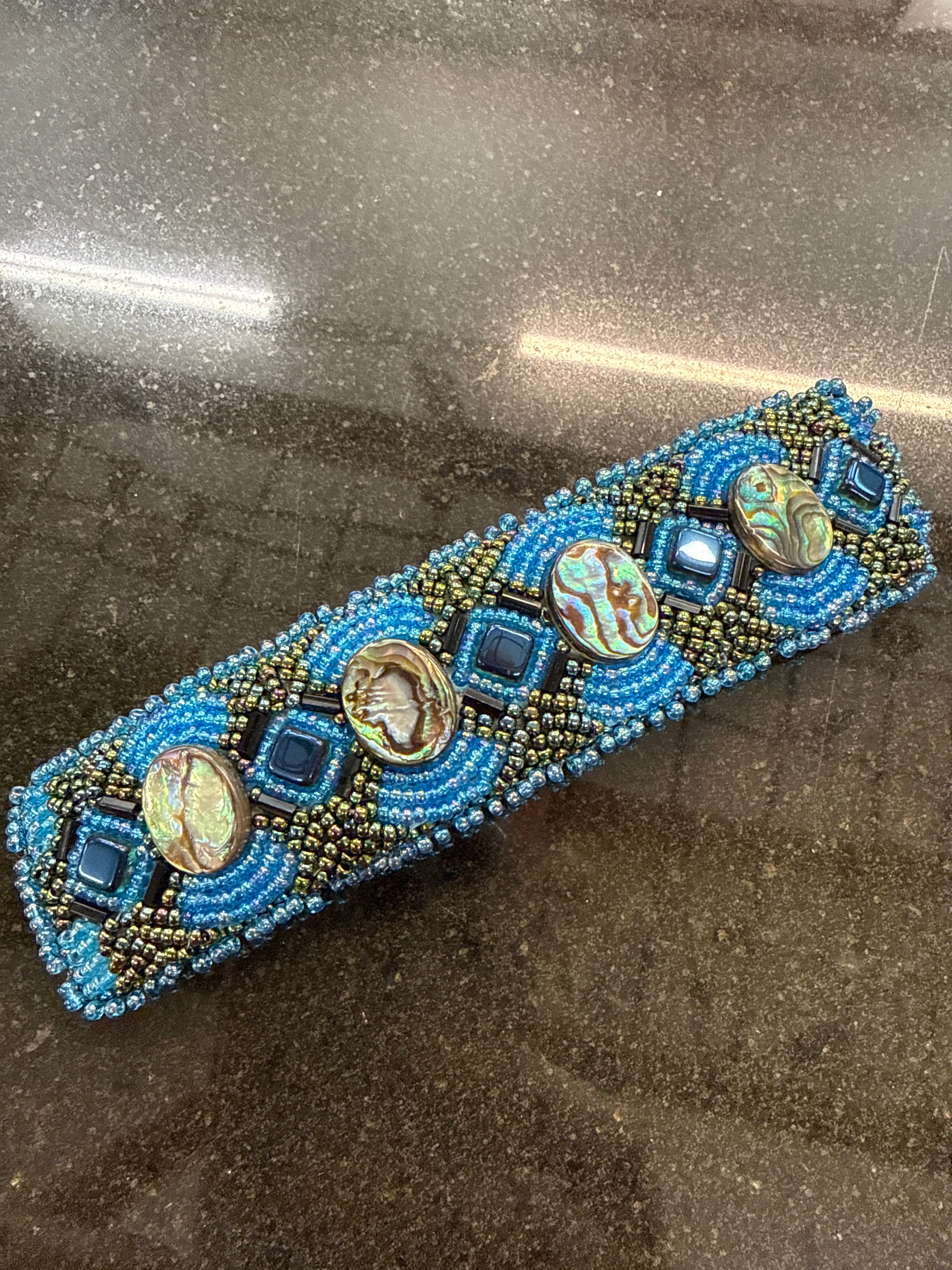 Hand Beaded Barrette