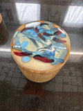 #369 Fused Glass Salt Box