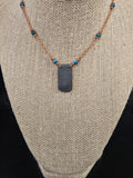 (4N ws) Kasilof stone with apatite beads and 18 inch copper chain