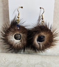 River otter and sodalite earrings