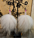 coyote and rose quartz earrings