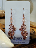 A2 907 lmm Earrings: Copper Swirls with Swarovski