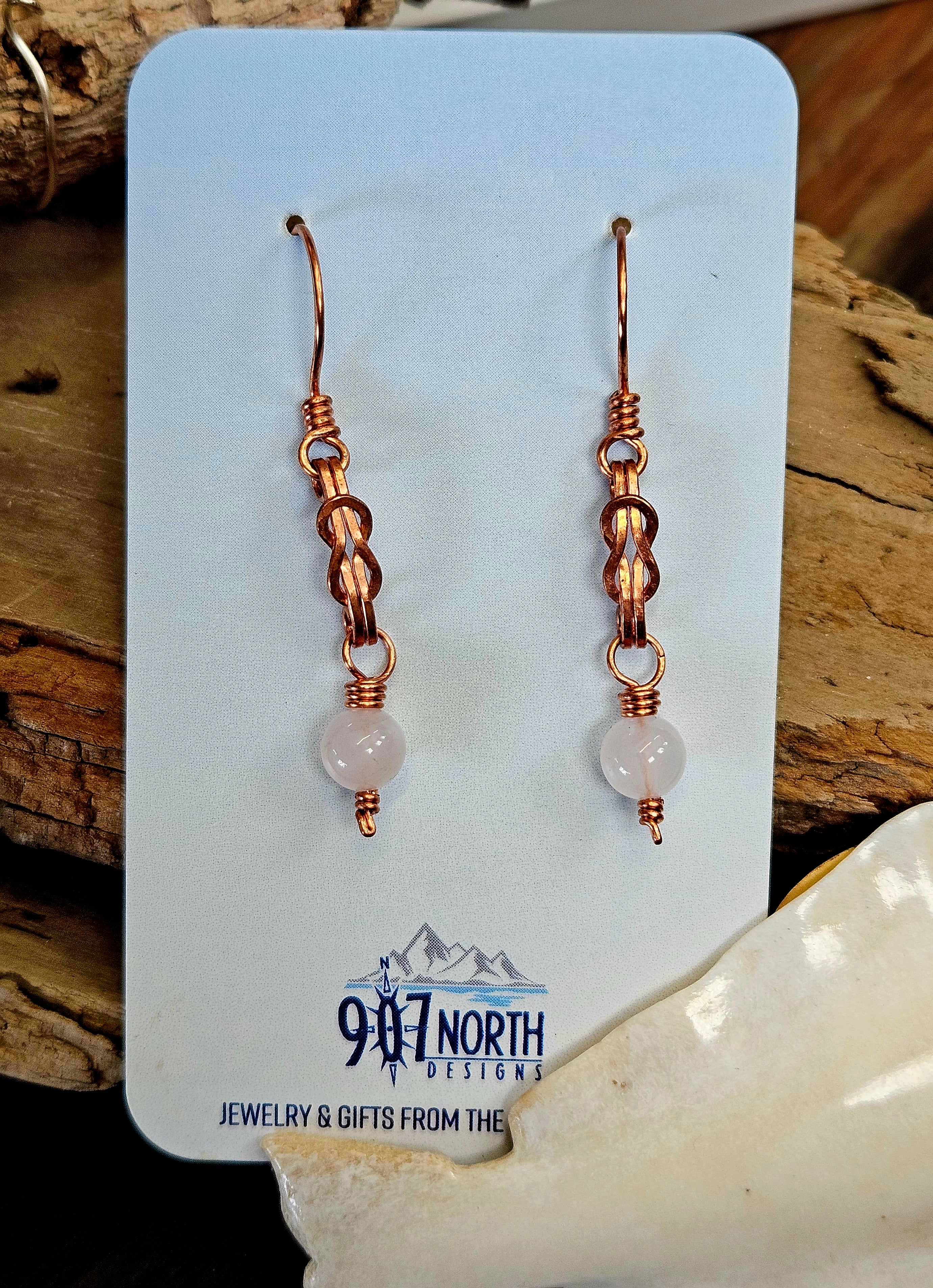 #57 907 lmm Earrings: Copper Squares