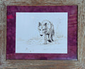 Ms. Wolf: Framed ink print 14x17