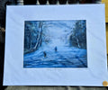 Matted Print: Fishing in the Mist 16x20