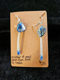 RH3: mother of pear and dentalium shell sterling hooks