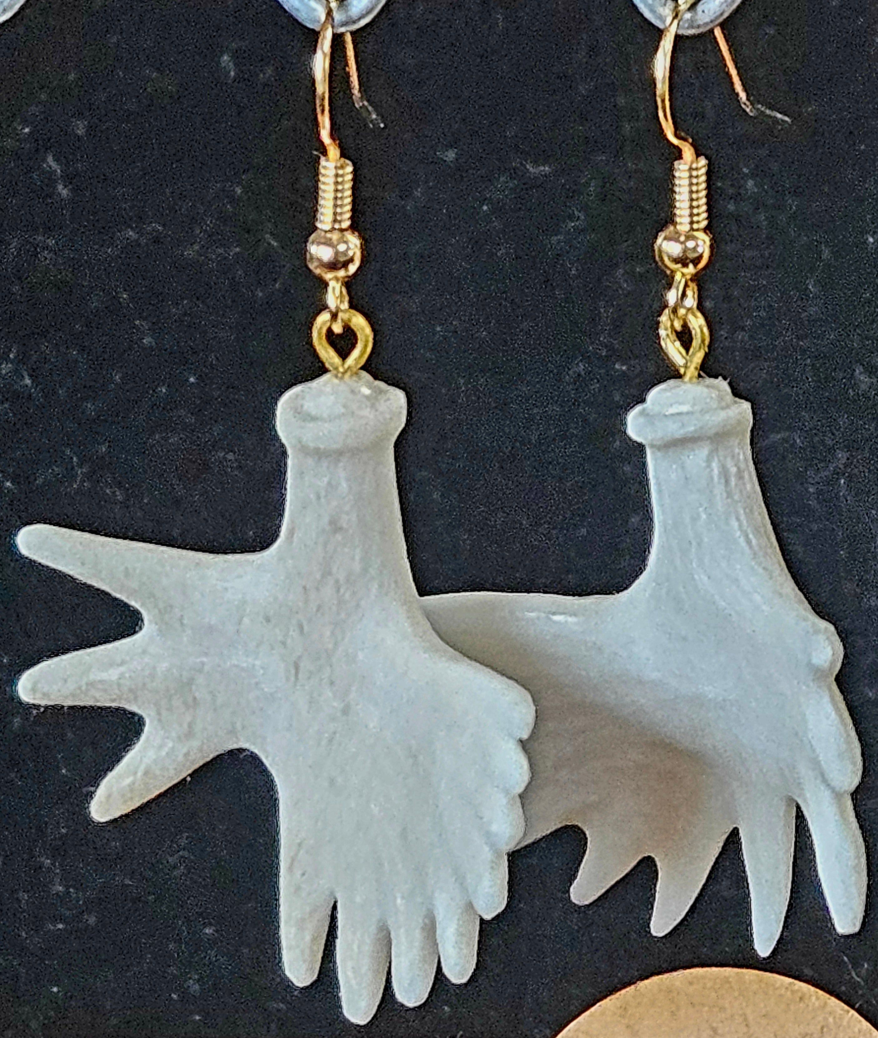 Moose antler earrings