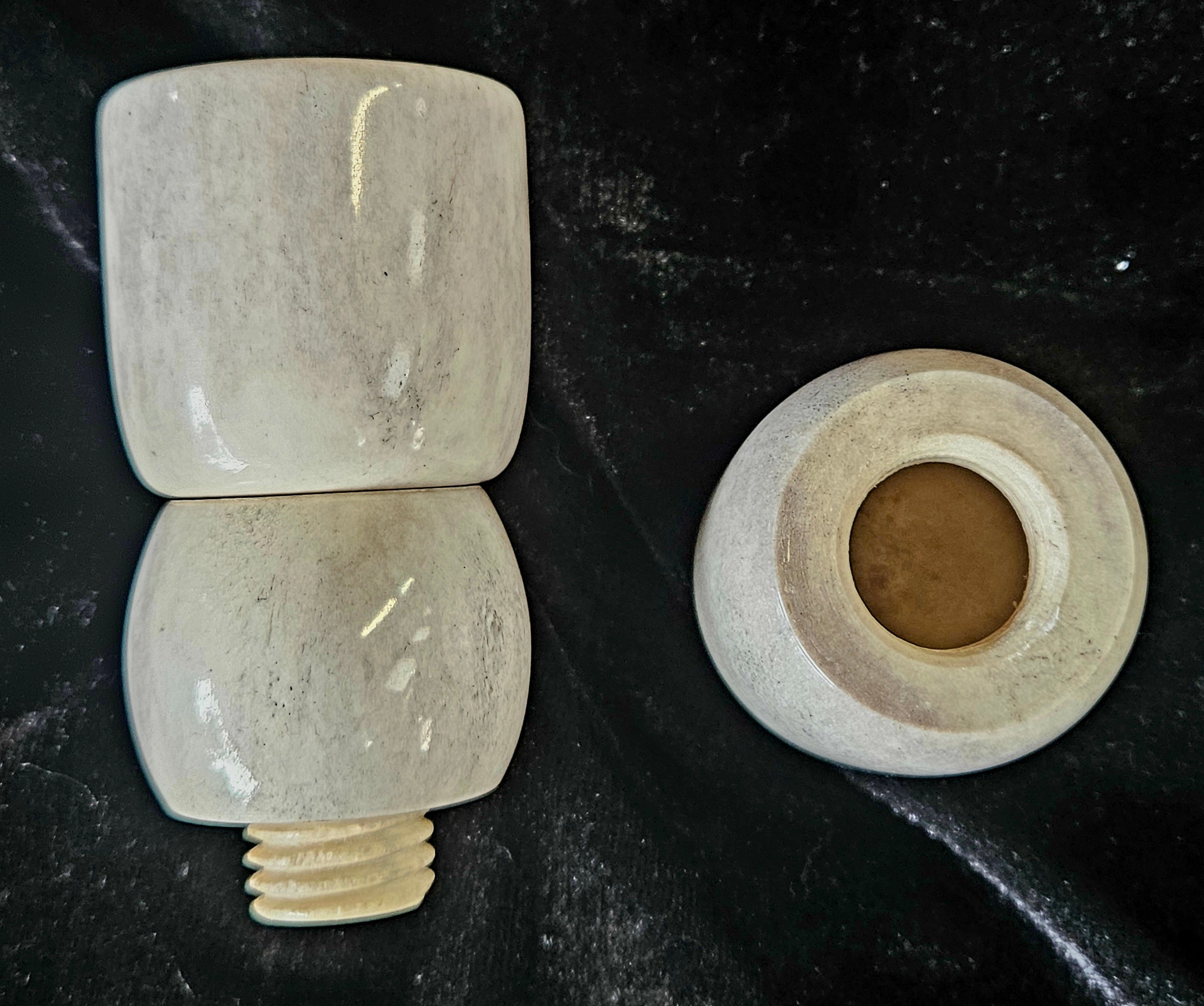 Moose antler screw container