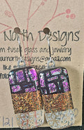 #121 rectangle dichroic earring