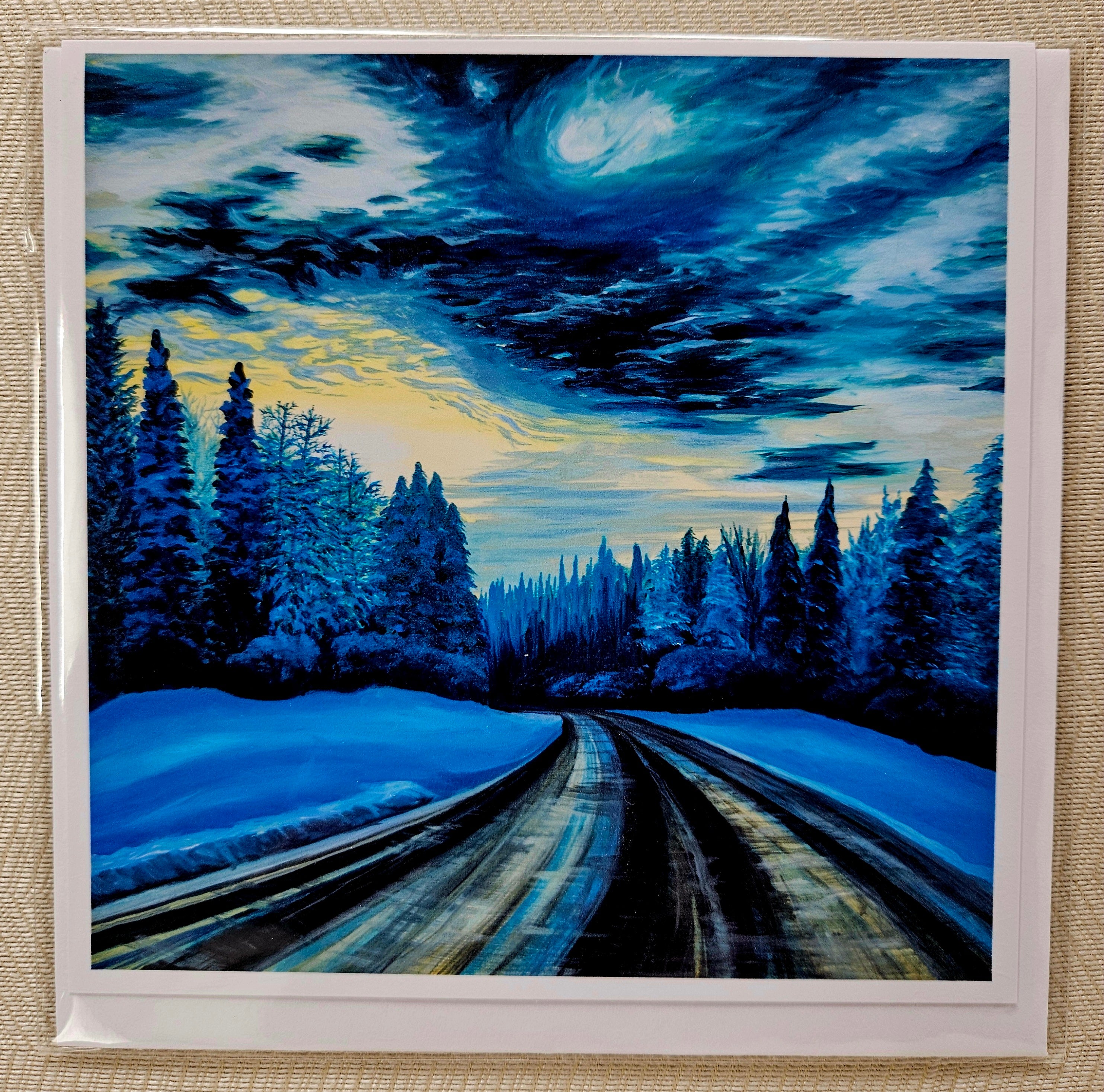 Christmas Road print 17x17