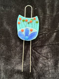#254 blue flower plant stake