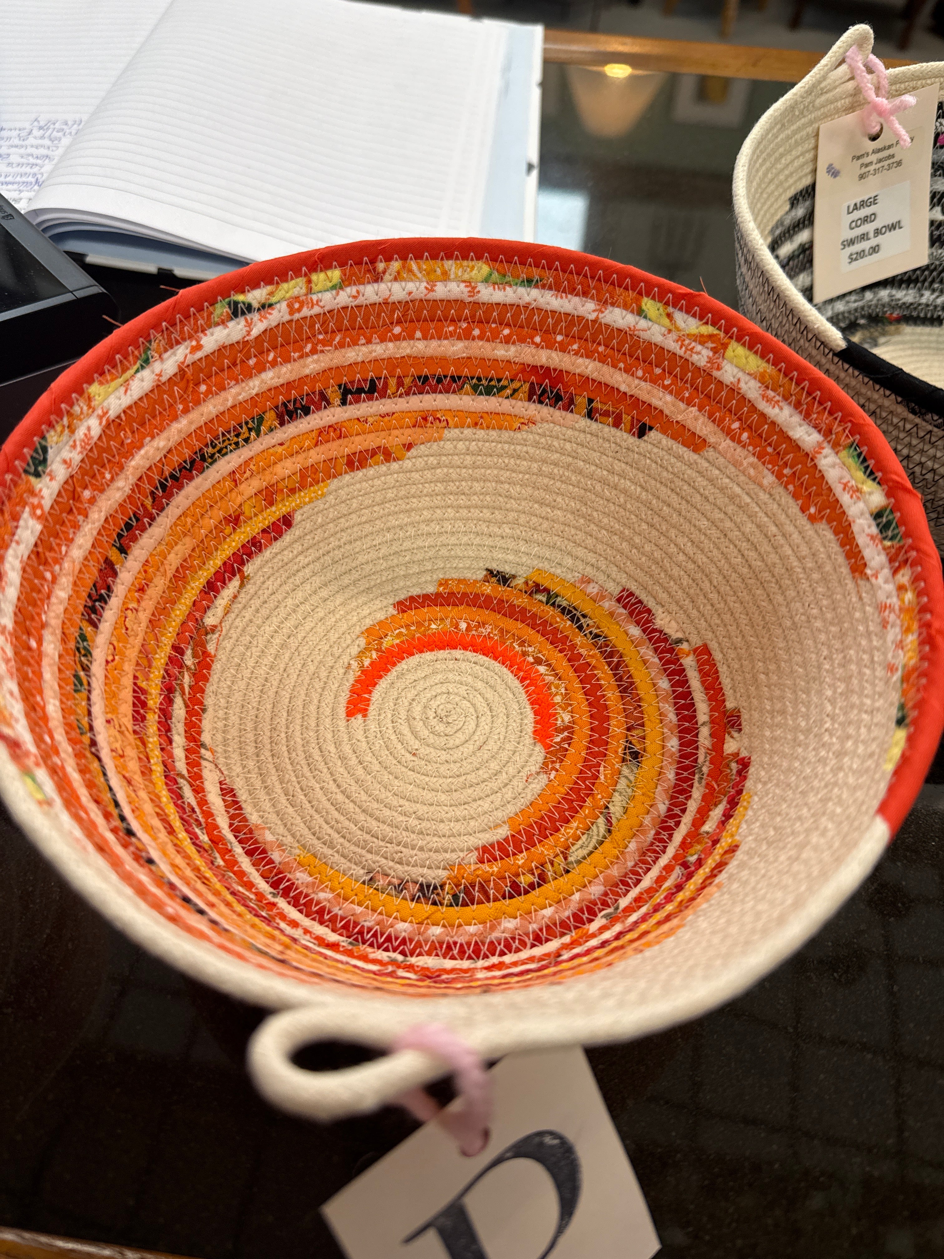 Large Swirl Cord Bowl