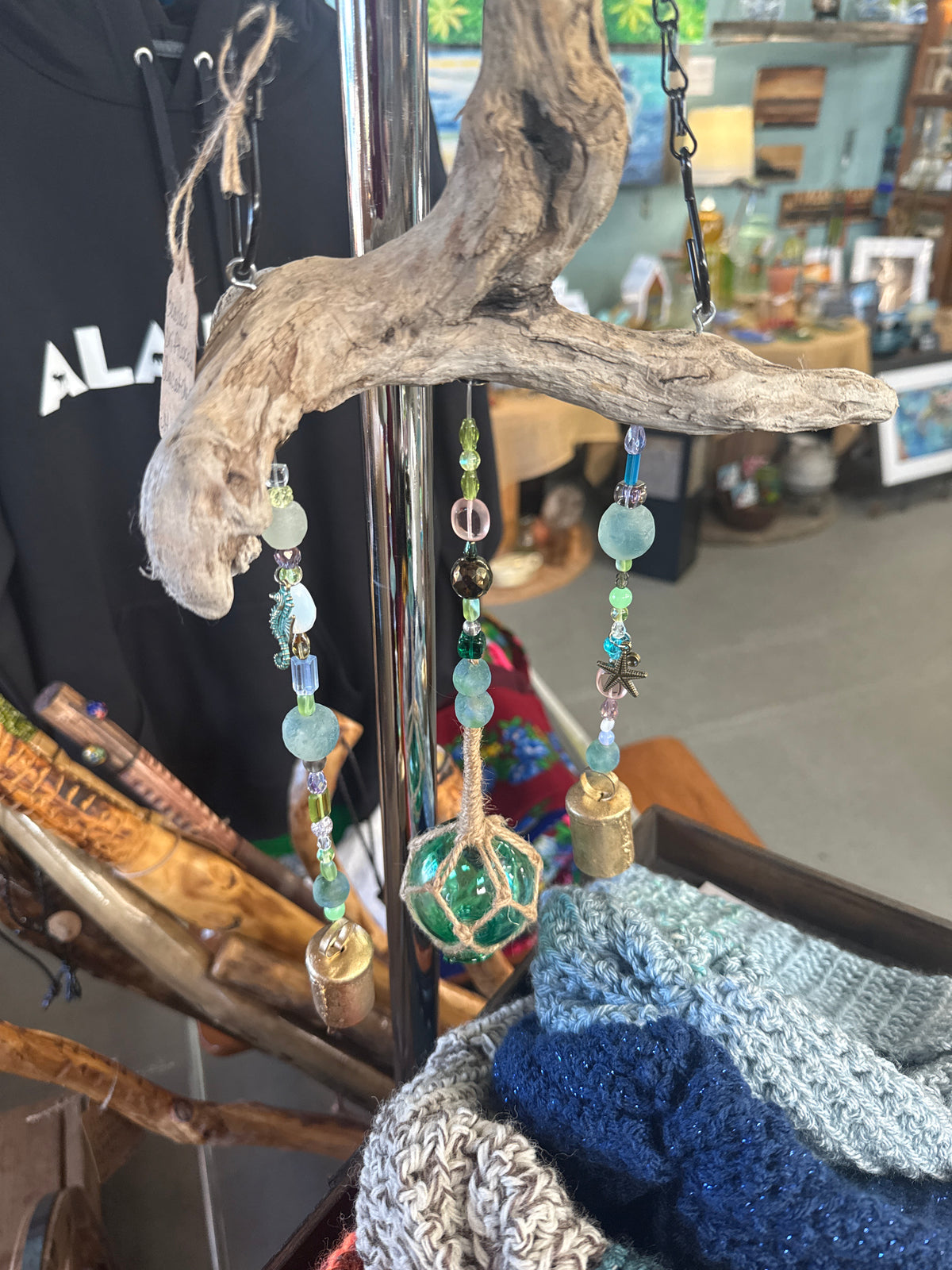 Beaded Driftwood Suncatcher