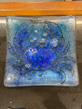 #364 glass dish with Crab