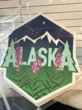 sticker: 907 North Alaska hexagon Generic